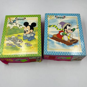 Vintage Disney Jigsaw Puzzles Lot Of 2 Goofy Baby Mickey Mouse 4997B 4997C